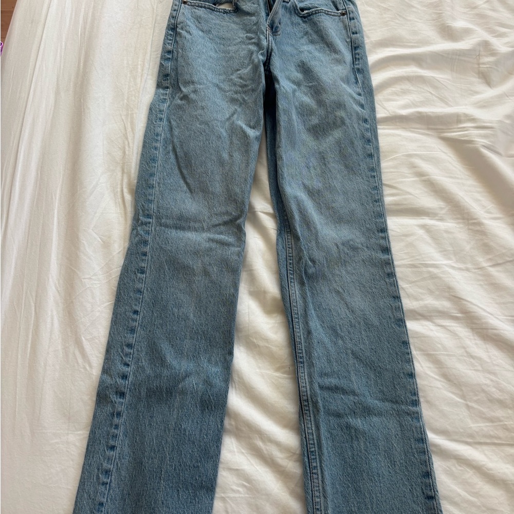 Abercrombie & Fitch Denim Blue Wide Leg Jeans